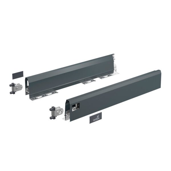 Die ArciTech Flexible Sets in anthrazit mit einer Länge von 450 mm und der Artikelnummer 9150488 bieten eine hochwertige Verarbeitung, moderne Optik und flexible Montagemöglichkeiten. Ideal für links und rechts einsetzbare Möbelprojekte.