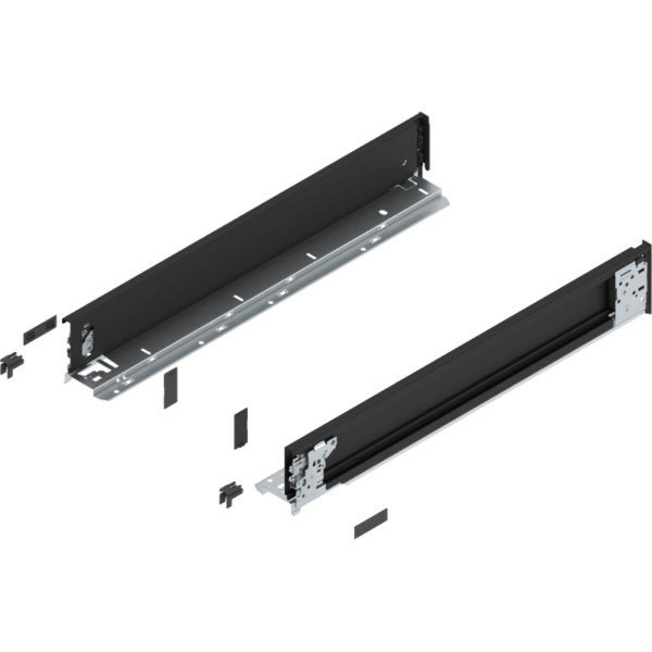 LEGRABOX pure Zarge (innen) H=90.5mm, NL=550mm, carbonschwarz matt, links/rechts