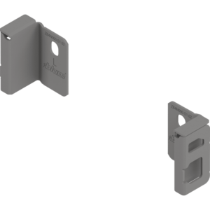 MERIVOBOX Holzrückwandhalter, Höhe N (82,5 mm), links/rechts, indiumgrau