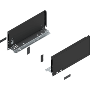 LEGRABOX pure Zarge, H=128.5 mm, NL=300 mm, carbonschwarz matt, links/rechts