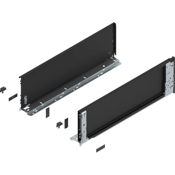 LEGRABOX pure Zarge (innen), H=177mm, NL=550mm, carbonschwarz matt, links/rechts