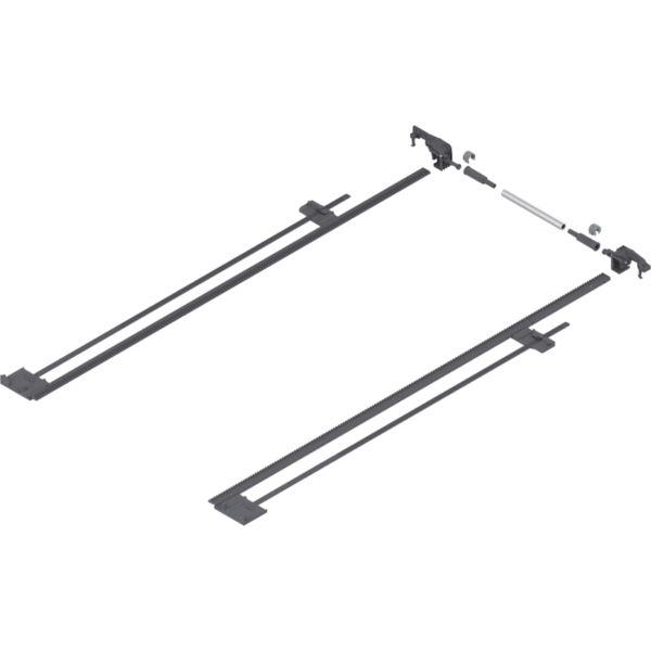 Seitenstabilisierung Ral 7037 TA-Vollauszug NL 650 - 750mm bis max. Korpusbreite