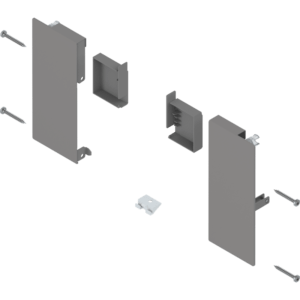 MERIVOBOX Fronthalter, Höhe K für Innenschubkasten, links/rechts, indiumgr.