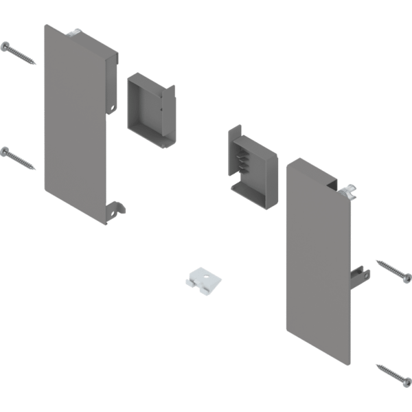 MERIVOBOX Fronthalter, Höhe K für Innenschubkasten, links/rechts, indiumgr.