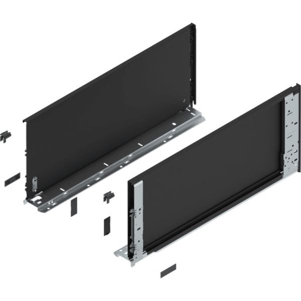 LEGRABOX pure Zarge (innen), H=241mm, NL=550mm, carbonschwarz matt, links/rechts