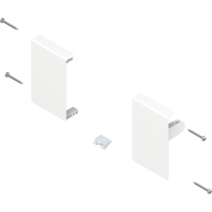 Frontbefestigung rechts/links für Antaro Innenauszug Höhe M seidenweiss