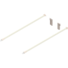 Längsrelingset Inserta mit Rückwandhalter für Metabox Stahl NL=400mm RAL 9001