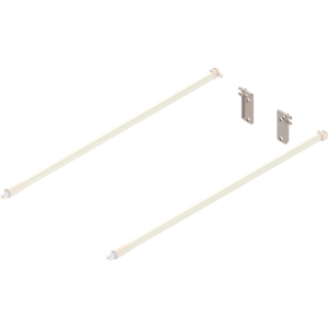 Längsrelingset Inserta mit Rückwandhalter für Metabox Stahl NL=400mm RAL 9001