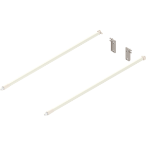 Längsrelingset Inserta mit Rückwandhalter für Metabox Stahl NL=450mm RAL 9001