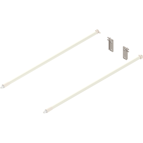 Längsrelingset Inserta mit Rückwandhalter für Metabox Stahl NL=450mm RAL 9001