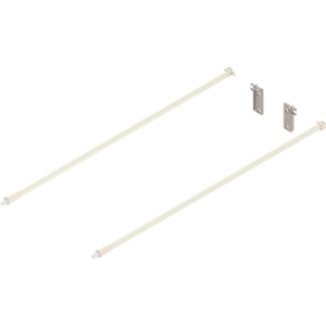 Längsrelingset Inserta mit Rückwandhalter für Metabox Stahl NL=500mm RAL 9001