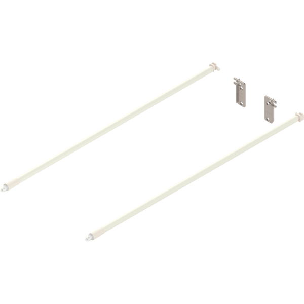 Längsrelingset Inserta mit Rückwandhalter für Metabox Stahl NL=500mm RAL 9001