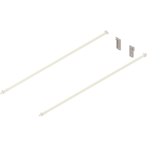 Längsrelingset Inserta mit Rückwandhalter für Metabox Stahl NL=550mm RAL 9001
