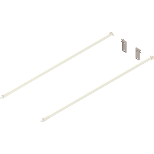 Längsrelingset Inserta mit Rückwandhalter für Metabox Stahl NL=550mm RAL 9001