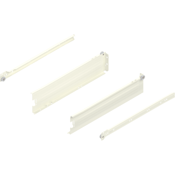 Metabox Teilauszug 400mm C15 Zargenhöhe 86mm, RAL9001 Steckversion