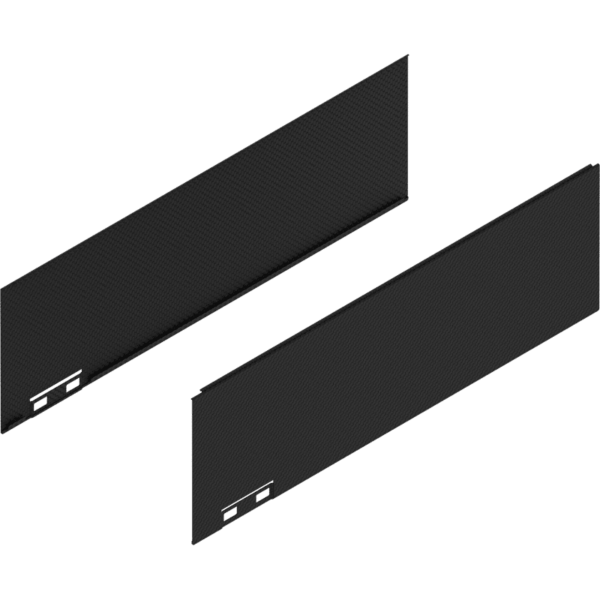 LEGRABOX Dekorelement, H=128.5 mm, NL=400 mm, carb.schw./carb.look, links/rechts