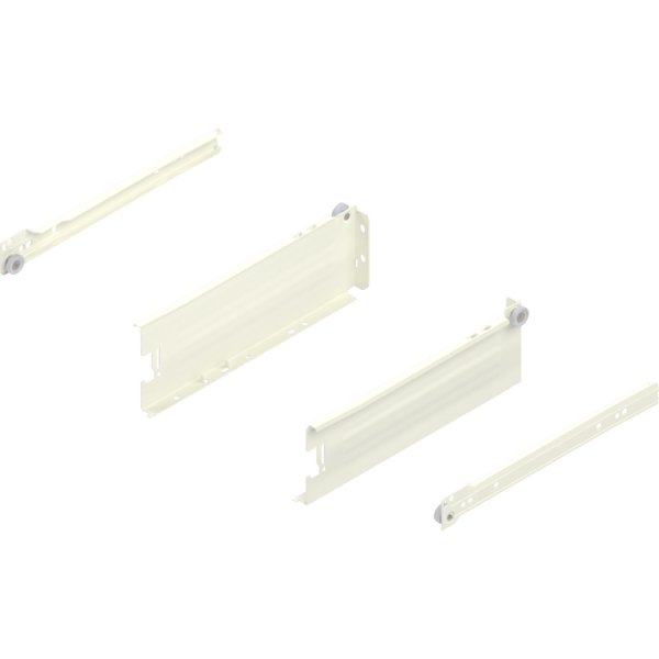 Metabox Teilauszug 270mm C15 Zargenhöhe 86mm, RAL9001 Steckversion