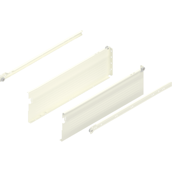 Metabox Teilauszug 500mm C15 Zargenhöhe 150mm, RAL9001 Steckversion