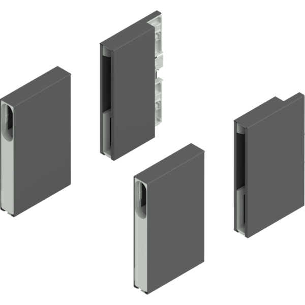MERIVOBOX BOXCOVER, Höhe E, vorne/hinten, links/rechts, oriongrau (Set)