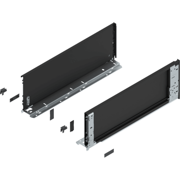 LEGRABOX pure Zarge (innen), H=177mm, NL=500mm, carbonschwarz matt, links/rechts