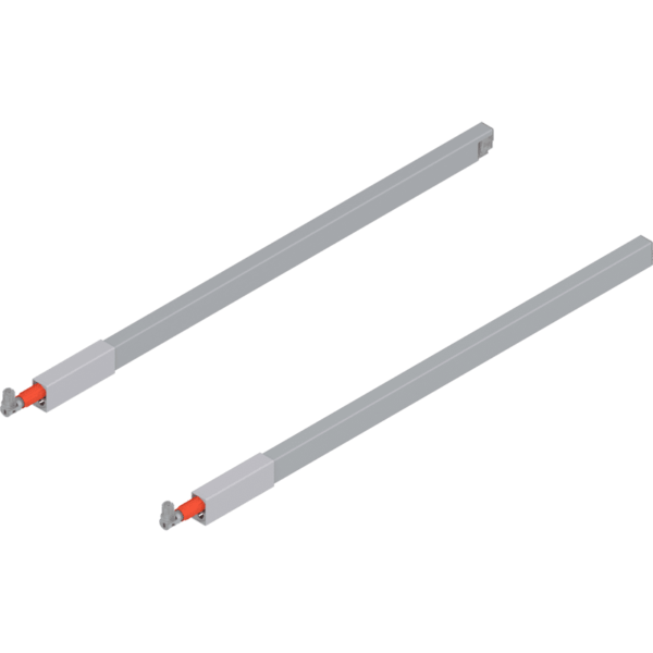 TBX antaro Längsreling-Set für Frontauszug oben NL 550mm, RAL 9006