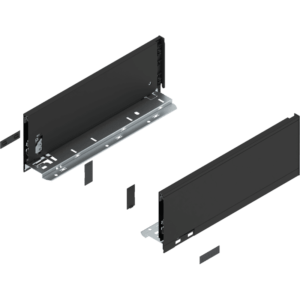 LEGRABOX pure Zarge, H=128.5 mm, NL=350 mm, carbonschwarz matt, links/rechts