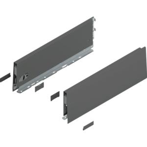 MERIVOBOX Zarge, Höhe K (129 mm), NL=400 mm, l/r inkl. Abdeckk., oriongrau