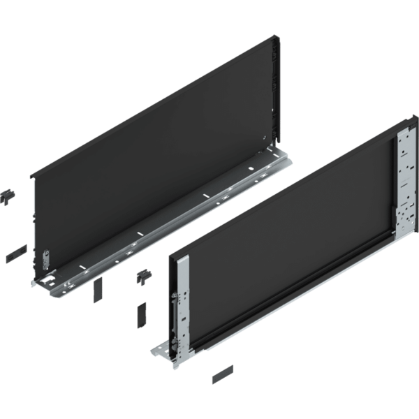 LEGRABOX pure Zarge (innen), H=241mm, NL=600mm, carbonschwarz matt, links/rechts