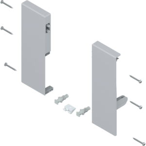 Frontbefestigung rechts/links für Antaro Innenauszug Höhe C weissgrau 1x Reling