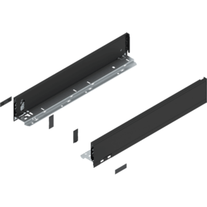 LEGRABOX pure Zarge, H=90.5 mm, NL=500 mm, carbonschwarz matt, links/rechts