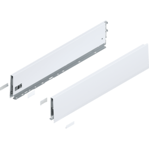MERIVOBOX Zarge, Höhe K (129 mm), NL=600 mm, l/r inkl. Abdeckk., seidenweiß