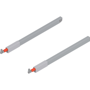 TBX antaro Längsreling-Set für Frontauszug oben NL 400mm, RAL 9006