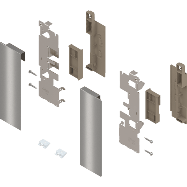 LBX free Fronthalter Höhe C für Innenauszug mit Einschubelement inox
