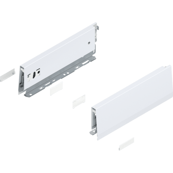 MERIVOBOX Zarge, Höhe M (91 mm), NL=270 mm, l/r inkl. Abdeckk., seidenweiß