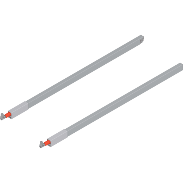 TBX antaro Längsreling-Set für Frontauszug oben NL 650mm, RAL 9006