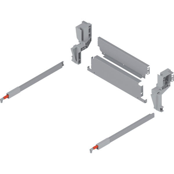 Rückwand-Set Müll KB 450 S 19 Rückwand, Verbindungsstück Aufnahme re/li Reling r