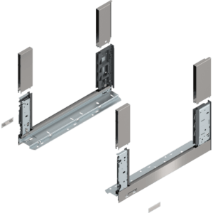 LBX Zargen free H= 176,8mm NL 400mm, Inox, incl. Boxcover vorn u. hinten