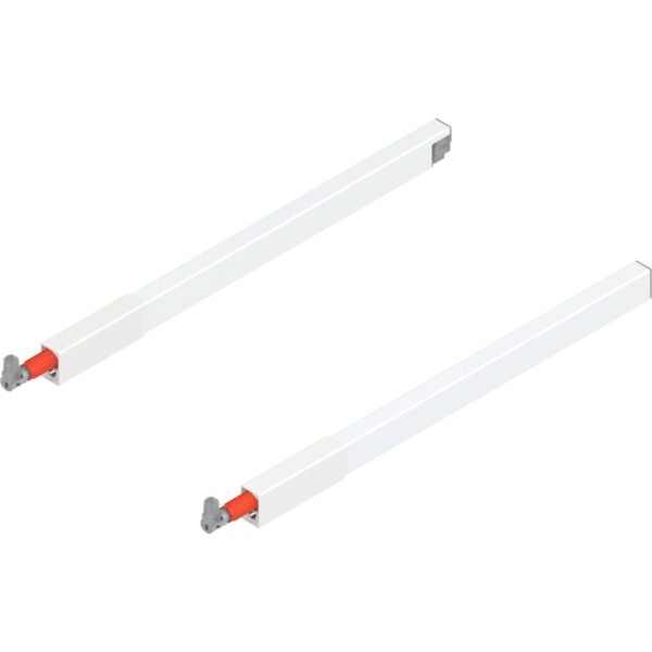 TBX antaro Längsreling-Set für Frontauszug oben NL 400mm, seidenweiss