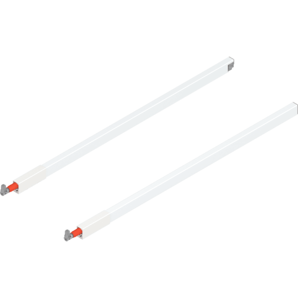 TBX antaro Längsreling-Set für Frontauszug oben NL 650mm, seidenweiss