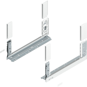 LBX Zargen free H= 176,8mm NL 450mm, seidenweiss, incl. Boxcover vorn u. hinten