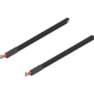TBX antaro Längsreling-Set für Frontauszug oben NL 500mm, terraschwarz