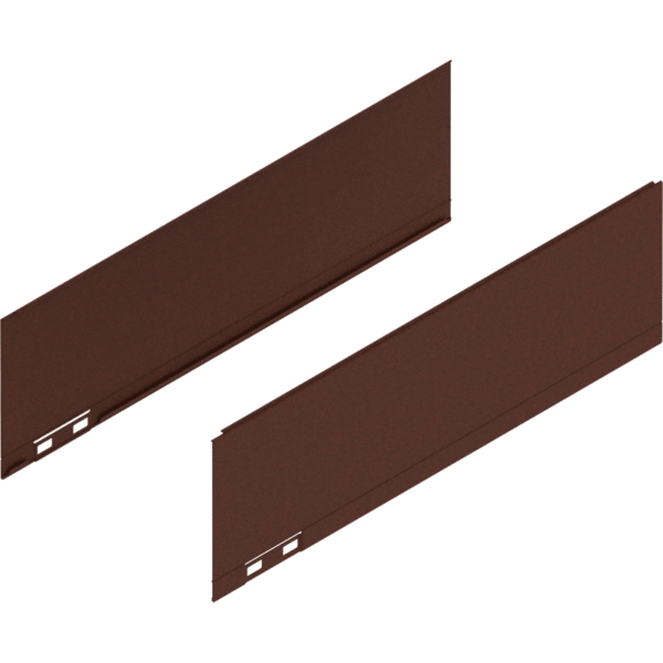 LEGRABOX Dekorelement, H=128.5 mm, NL=400 mm, noble rust, links/rechts