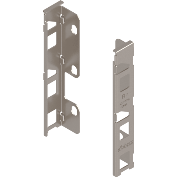 LBX Holzrückwandhalter li./re. K-Höhe 140mm vernickelt
