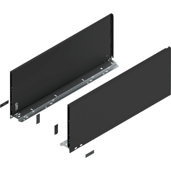 LEGRABOX pure Zarge, H=241 mm, NL=600 mm, carbonschwarz matt, links/rechts