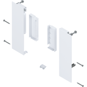 MERIVOBOX Fronthalter, Höhe E für Innenauszug mit Reling, l/r, seidenw.