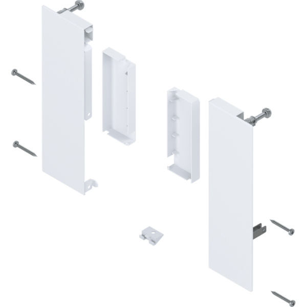 MERIVOBOX Fronthalter, Höhe E für Innenauszug mit Reling, l/r, seidenw.