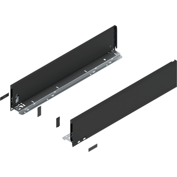 Blum LEGRABOX pure Zarge H=128.5 mm NL=600 mm carbonschwarz matt links/rechts