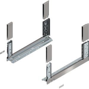LBX Zargen free H= 176,8mm NL 450mm, Inox, incl. Boxcover vorn u. hinten