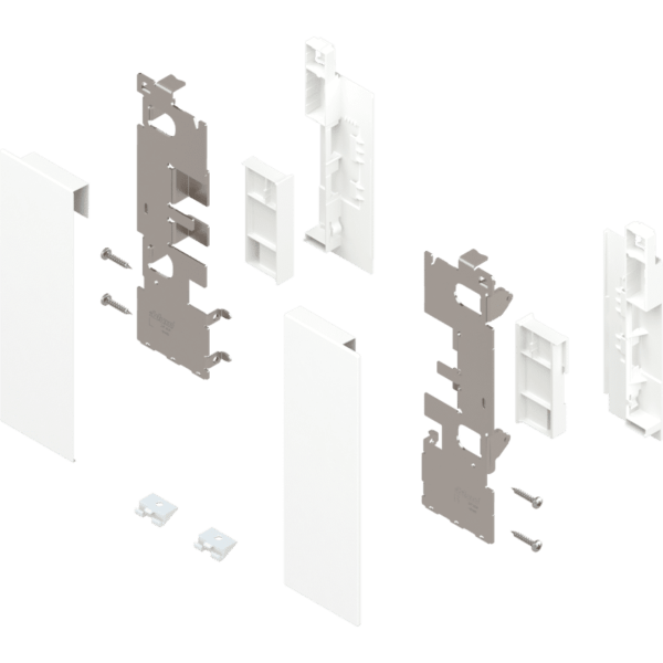 LBX free Fronthalter Höhe C für Innenauszug mit Einschubelement seidenweiß