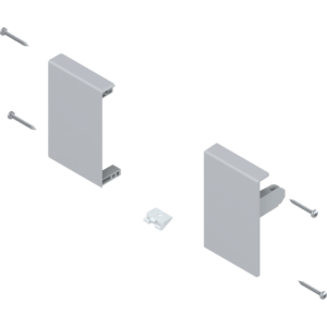 Frontbefestigung rechts/links für Antaro Innenauszug Höhe M weissgrau